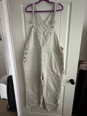 Casual Cream Women's Overalls